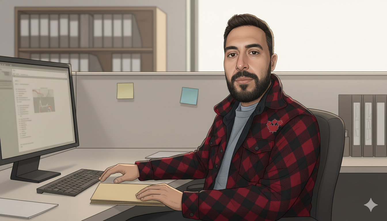 Public service universe character frame showing government digital services